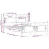  Posteljni okvir brez vzmetnice hrast 150x200 cm inženirski les, (21828974) | Shoptok.si