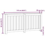 vidaXL Pokrov za radijator crni 175x20x82 cm konstruirano drvo | shoptok.hr