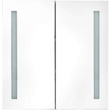 vidaXL led kopalniška omarica z ogledalom sijoče siva 62x14x60 cm | Shoptok.si