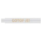 HEKA Zložljivi meter (Dolžina: 2 m, Bela, Natis: GOTOF JE!) | Shoptok.si