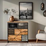 MID.YOU Široka Komoda Continento, Črna, Barva Jelke | Shoptok.si