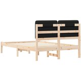  Krevetni okvir s tapiciranim uzglavljem Crna 120 x 190 cm | shoptok.hr