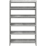 vidaXL Regal za čevlje betonsko siv 60x25x100 cm inženirski les | Shoptok.si