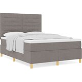  Postelja s pomičnim dnom z vzmetnico Taupe 160x200 cm Tkanina, (22051909) | Shoptok.si