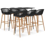 vidaXL Barska garnitura 7-delna črna | Shoptok.si