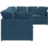  Modularna sofa s jastucima, plava baršunasta | Eponuda.com