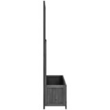  Vrtna sadilica s rešetkom crna 70x30x135 cm od masivne jelovine | shoptok.hr