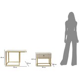 Mauro Ferretti kremno bele/v zlati barvi mizice v kompletu 2 ks v marmornem dekorju 50x70 cm beauty – | Shoptok.si