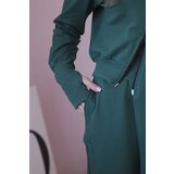 Kesi Set of sweatshirt with long side dark green | shoptok.hr