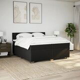 vidaXL Box spring postelja z vzmetnico črn 200x200 cm blago, (21302357) | Shoptok.si
