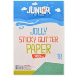 Junior jolly Sticky Glitter Paper, papir samolepljivi, A4, 100mik, 10K, odaberite Zelena Cene