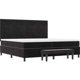  Krevet s opruga kutije s uzglavljem Crna 200 x 200 cm Baršun | shoptok.hr