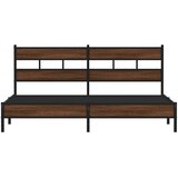  Metalni okvir kreveta bez madraca smeđa boja hrasta 193x203 cm | shoptok.hr