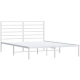  Metalni okvir za krevet s uzglavljem bijeli 140 x 190 cm | Eponuda.com