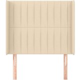  Uzglavlje s ušima krem 93x16x118/128 cm od tkanine | shoptok.hr