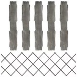  Mrežaste ograje 5 kosov siv trles jelke 180x60 cm