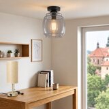 Brilagi LED plafonsko svetlo R GLASS 1xE27/60W/230V prečnik 26 cm crna/dim siva | Eponuda.com