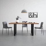 Bessagi Home jedilna miza juno, hrast, kovina | Shoptok.si