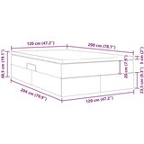 Krevet s madracem i skladištem Tamnozelena 120 x 200 cm Baršun | shoptok.hr