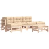 The Living Store Vrtna sedežna garnitura 6-delna z blazinami trdna tikovina - Vrtna Sedežna Garnitura, (21461388) | Shoptok.si