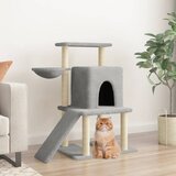 vidaXL Mačje drevo s praskalniki iz sisala svetlo sivo 96,5 cm | Shoptok.si
