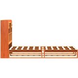  Krevet s regalom za knjige bez madraca 100 x 200 cm od borovine | shoptok.hr