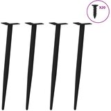  Noge za konzolni stol konusnog oblika 4 kom crne 72-73 cm čelik | shoptok.hr