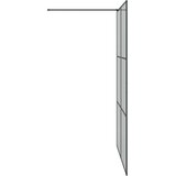  Zid za walk-in tuš Crna 140 x 195 cm Staklo otporno na udarce | shoptok.hr
