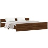  Kreveta s uzglavljem i podnožjem boja hrasta 200x200 cm | shoptok.hr