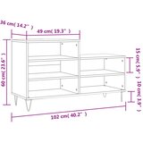  za cipele crni 102 x 36 x 60 cm od konstruiranog drva | shoptok.hr