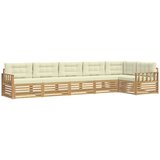 vidaXL Zunanja garnitura za sedenje 6 pcs Bela in krem Poliester, (5000280512) | Shoptok.si