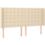vidaXL Vzglavje z ušesi krem 183x16x118/128 cm blago, (20953286) | Shoptok.si