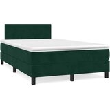  s oprugama i madracem LED tamnozelenim 120x190 cm baršun | shoptok.hr