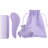 INF Komplet glavnikov za lase iz pšenične slame (4 kosi) Purple, (21755988) | Shoptok.si