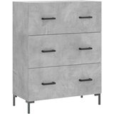  Komoda siva boja betona 69 5x34x90 cm od konstruiranog drva | shoptok.hr
