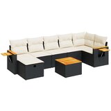 vidaXL 8-dijelni set vrtnih sofa od poliratana s jastucima crni | shoptok.hr