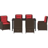  7 delna vrtna jedilna garnitura Rjav poli ratan - - Rjava - 90.7 - | Shoptok.si