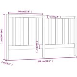  Uzglavlje za krevet boja meda 206 x 4 x 100 cm masivna borovina | shoptok.hr
