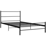 Furnova Posteljni okvir črn kovinski 100x200 cm, (21931637) | Shoptok.si