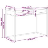  Stol s pohranom Dimni hrast 100 x 50 x 75 cm Konstruirano drvo | shoptok.hr