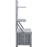  Kutija za pohranu s rešetkom siva 99x55x160 cm od drva bagrema | shoptok.hr