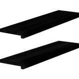 vidaXL Okenske police 2 kosa temno rjava 80x20x2 cm trdna hrastovina Cene