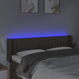  LED uzglavlje smeđesivo 147x16x78/88 cm od tkanine | shoptok.hr