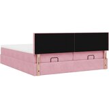 vidaXL Otomanski posteljni okvir z vzmetnicami roza 200x200cm žamet | Shoptok.si