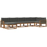 vidaXL Zunanja garnitura za sedenje 7 pcs Naravna in antracitna, (5000280820) | Shoptok.si