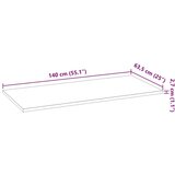 vidaXL Kuhinjska delovna plošča 140x63,5x2,7 cm trdna hrastovina | Shoptok.si