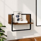 vidaXL Stenska polica s prečko rjavi hrast 40x25x30 cm Cene