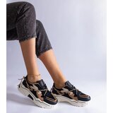 Gemre Valdeza black sneakers adorned with rhinestone laces Cene