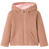 vidaXL Otroška jakna s kapuco teddy umetno usnje svetli konjak 92 | Shoptok.si