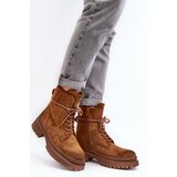 Boto Women's Ankle Boots Trappers with Thick Sole Camel Narelona | ePonuda.com